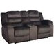 Willow Brown 75" Console Loveseat with Dual Recliner