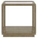 Glaze Gray Square Glass Top End Table