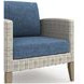 Carezza Dark Blue and Natural Upholstered 5 Piece Conversation Set