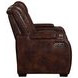 Chester Brown 74" Reclining Console Loveseat with USB Charging