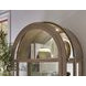 Medley Brown Arch 1 Sliding Door Curio Cabinet with LED Lighting