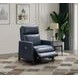 James Barone Navy Blue Leather Zero Gravity Power Recliner with Power Lumbar and USB Charging