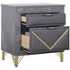 Symmetry Gray Upholstered Panel Bedroom Set