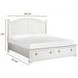 Crownfall Whisper White and Cerused Nutmeg California King Storage Panel Bed