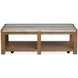 Foxrun Hollow Sierra Brown Rectangular Marble Top Cocktail Table
