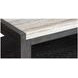 Plum Creek Ravenwood Black and White Rectangular Marble Top Cocktail Table