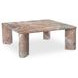 Segment Orange Square Marble Top Coffee Table