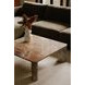 Segment Orange Square Marble Top Coffee Table