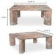 Segment Orange Square Marble Top Coffee Table
