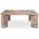Segment Orange Square Marble Top Coffee Table
