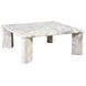 Segment Ashen Gray Square Marble Top Coffee Table