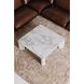 Segment Ashen Gray Square Marble Top Coffee Table