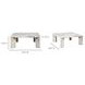 Segment Ashen Gray Square Marble Top Coffee Table