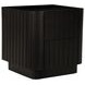 Povera Black 2 Drawer Nightstand