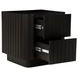 Povera Black 2 Drawer Nightstand