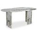 Celia Green Oval Marble Top Dining Room Set