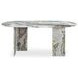 Celia Green Oval Marble Top Dining Room Set