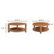 Olsen Vintage Brown Round Coffee Table