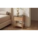 Elio Dark Emperador and Brown 1 Drawer Marble Top Nightstand