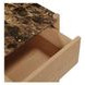 Elio Dark Emperador and Brown 1 Drawer Marble Top Nightstand