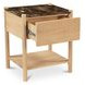 Elio Dark Emperador and Brown 1 Drawer Marble Top Nightstand