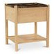 Elio Dark Emperador and Brown 1 Drawer Marble Top Nightstand