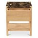 Elio Dark Emperador and Brown 1 Drawer Marble Top Nightstand