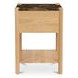 Elio Dark Emperador and Brown 1 Drawer Marble Top Nightstand