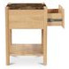 Elio Dark Emperador and Brown 1 Drawer Marble Top Nightstand