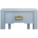 Jean Matte Light Blue Rectangular 1 Drawer Side Table