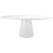 Jefferson White Lacquer 86" Oval Dining Table