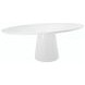 Jefferson White Lacquer 86" Oval Dining Table