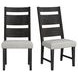 Rizzo Beige Upholstered Dining Side Chair Set of 2