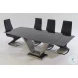 Jessy Black Marquina Extendable Dining Table