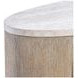 Loggia White and Aria Oval Travertine Top Console Table