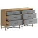 Loft Brown and Gray 6 Drawer Dresser