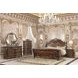 Bella Notte Brown King Upholstered Sleigh Bed with USB Charging