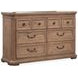 Adler Court Florentine Walnut 6 Drawer Dresser