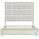 Luciana Semi Transparent Creamy White King Upholstered Panel Bed