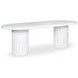Eris White Outdoor 87" Oval Dining Table