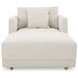 Bryn Oyster 77" Chaise with Pillow