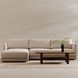 Bryn Oyster 2 Piece Modular LAF Sectional with Pillows