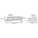 Bryn Oyster 2 Piece Modular LAF Sectional with Pillows
