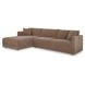 Bryn Camel 2 Piece Modular LAF Sectional with Pillows