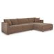 Bryn Camel 2 Piece Modular RAF Sectional with Pillows