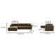 Bryn Heritage Cedar Green Modular Sectional with Pillows