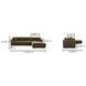 Bryn Heritage Cedar Green 2 Piece Modular RAF Sectional with Pillows