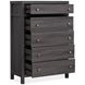 Merrifield Raisin Black 5 Drawer Chest
