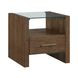 Garland Toffee Square Glass Top End Table