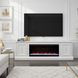 Jordan White 82" TV Stand with Fireplace